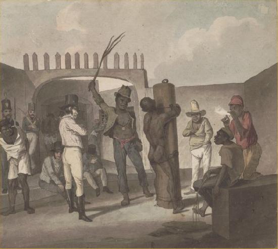 Augustus Earle Punishing negros at Cathabouco